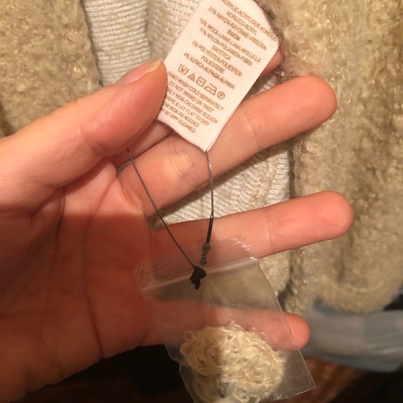 Free people military cardigan jacket fuzzy bell sleeve - Picture 5 of 13